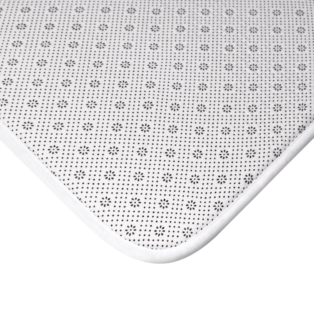Le Bain Light Pink & Navy Bath Mat |  French Bathroom Mat