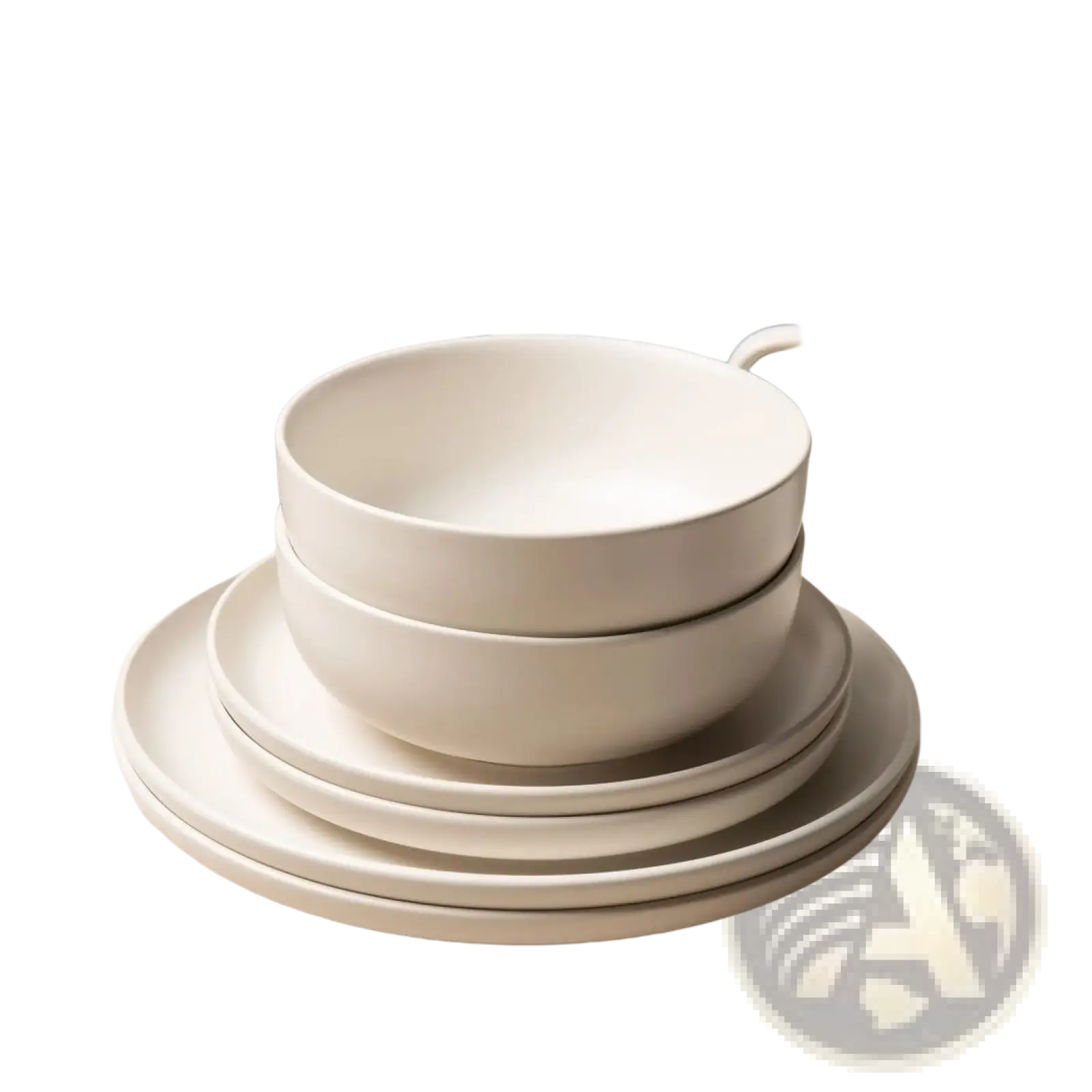 12 Piece Stoneware Dinnerware Set with Mugs for 3