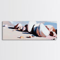 Beach Rocks, Ocean, Shore, Canvas Print, Coastal Art, Relaxing Summer Decor, Minimalist Artwork, Bedroom or Bathroom Wall Art