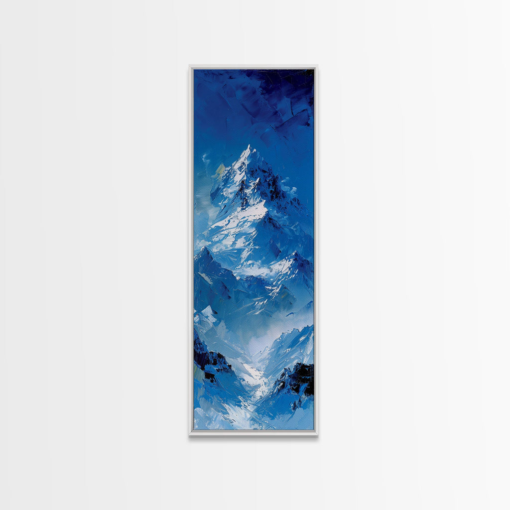 Mountain Landscape Art for Home - Framed Canvas Print, Skinny Tall Art, Living Room Wall Art, Bedroom Decor, Panoramic Landscape Artwork