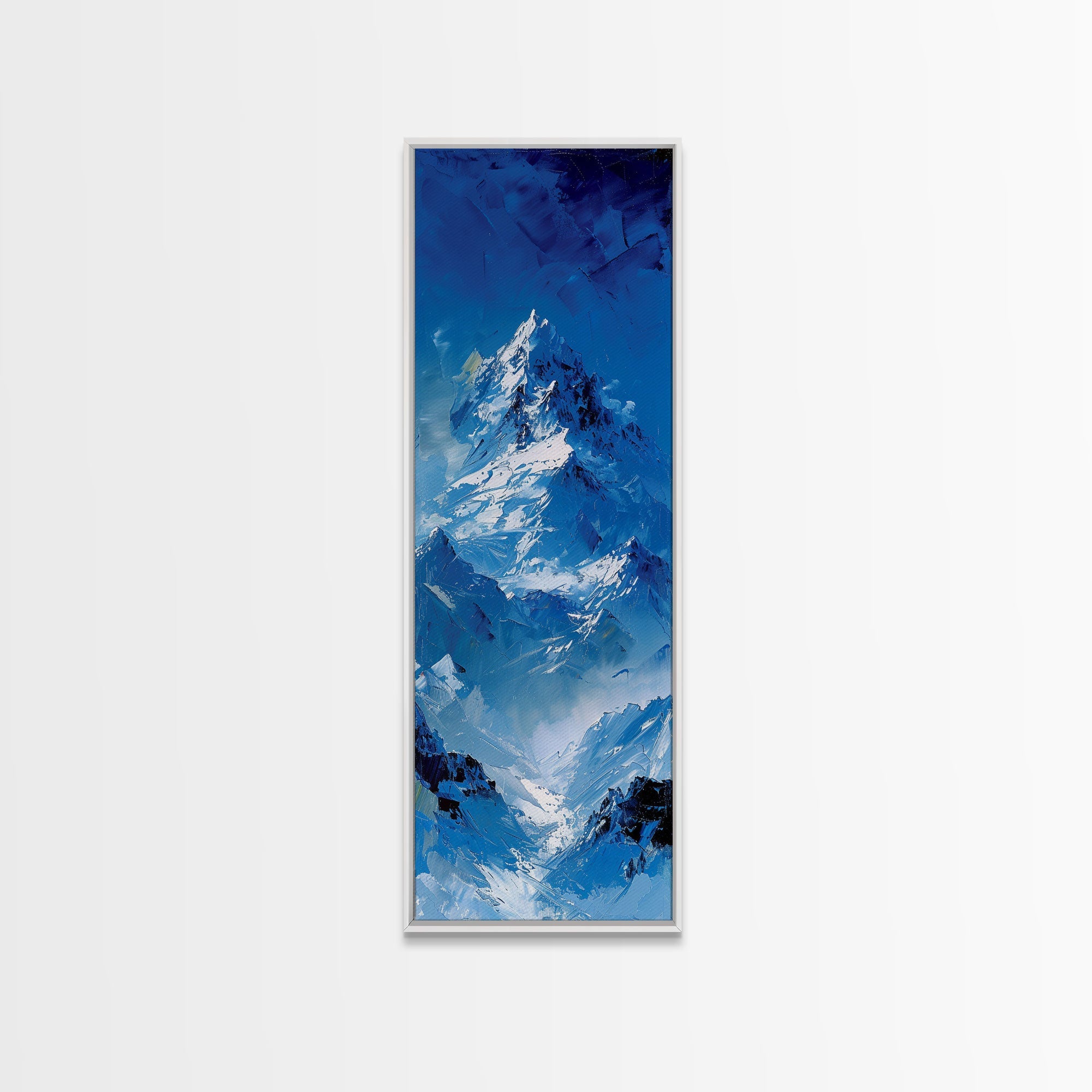 Mountain Landscape Art for Home - Framed Canvas Print, Skinny Tall Art, Living Room Wall Art, Bedroom Decor, Panoramic Landscape Artwork