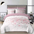 Cherry Blossom Pattern Twin Size 8-piece Comforter Set