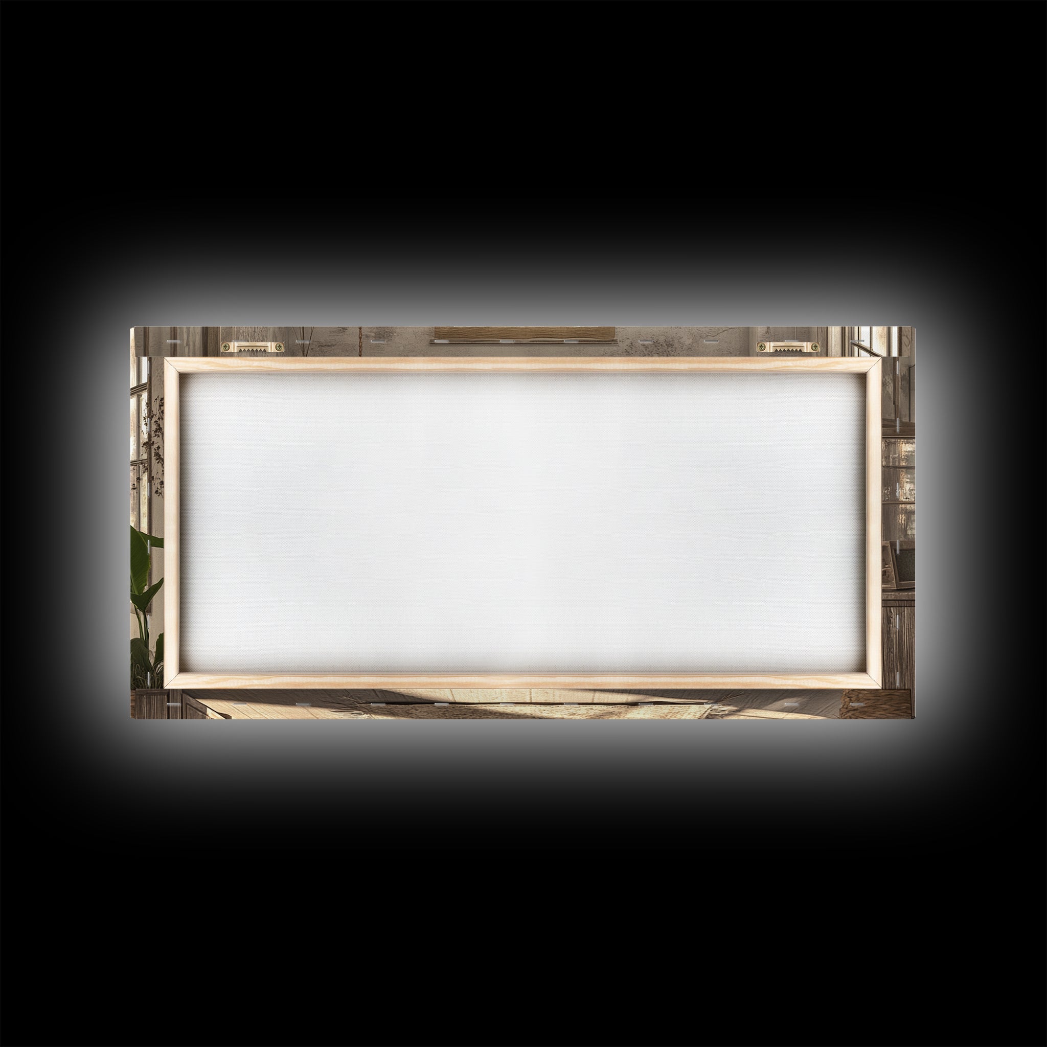 Bright Living Space Framed Canvas Print, Cottagecore Wall Art Guest Room Decor, Rustic Farmhouse Gift Idea Bedroom Artwork Inspiration