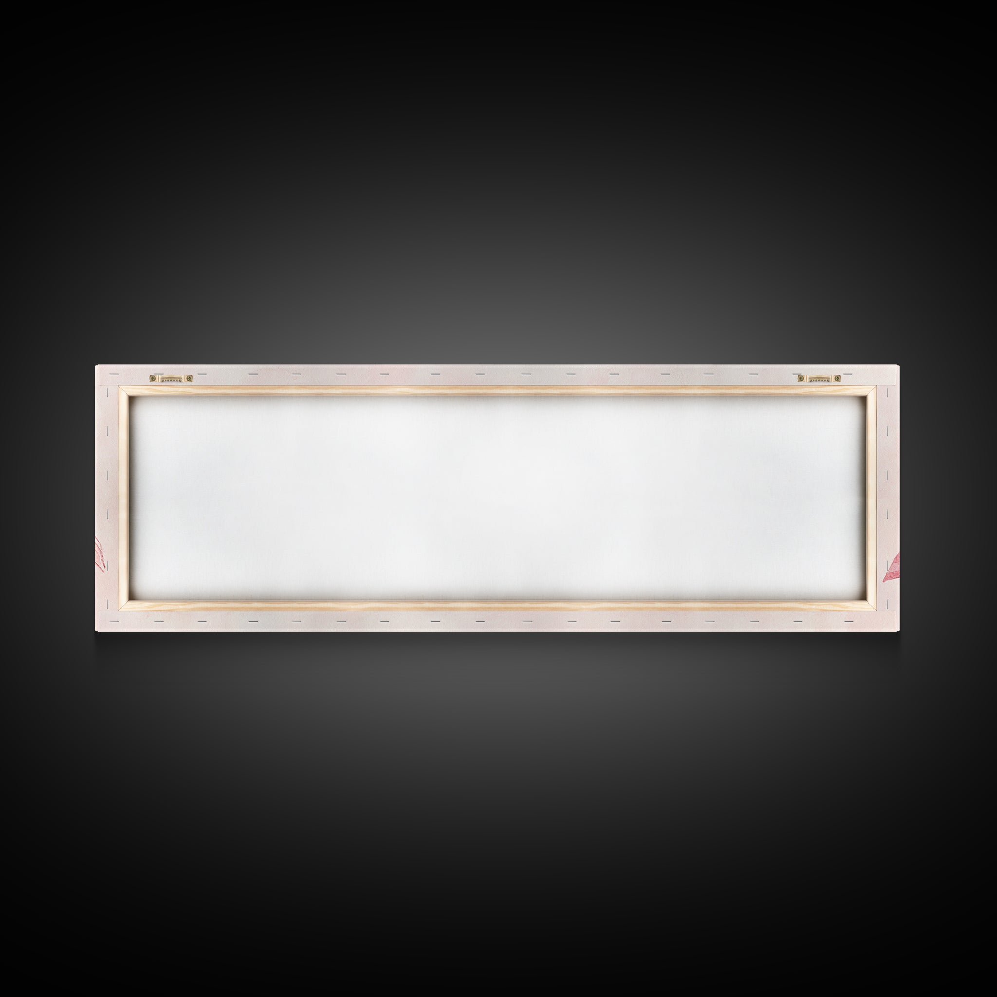 Light Pink Wall Art Canvas Print with Bows Decor, Minimalist Painting, Bedroom Art, Horizontal Abstract Artwork for Living Room