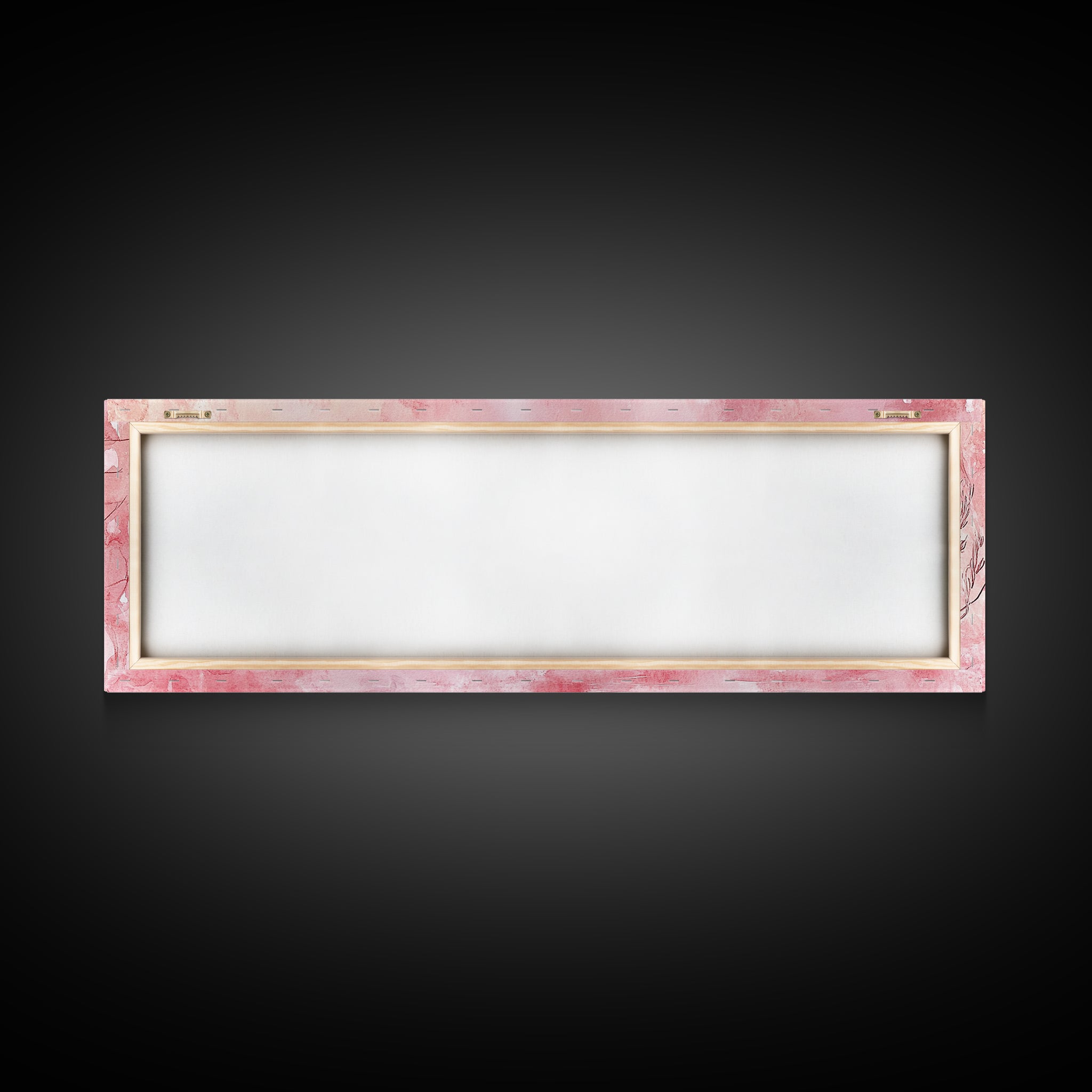 Swan Couple Lake Wall Art Framed Canvas Print, Romantic Cottagecore Decor, Light Pink Bedroom Artwork Rustic Living Room Art Gift