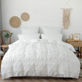 WOSTAR Summer white pinch pleat duvet cover 220x240cm luxury double bed quilt cover bedding set queen king size comforter cover