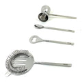 Vibhsa Bar Tools Accessories & Bartending Kit set of 4 for Home Bar (Silver)