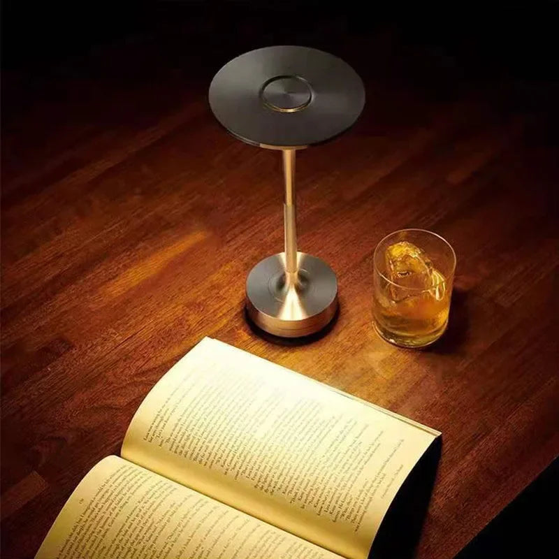 Rechargeable LED Desk Lamp Touch Dimming USB Portable Charging Coffee Shop Bar Vintage Decoration Atmosphere Night Light
