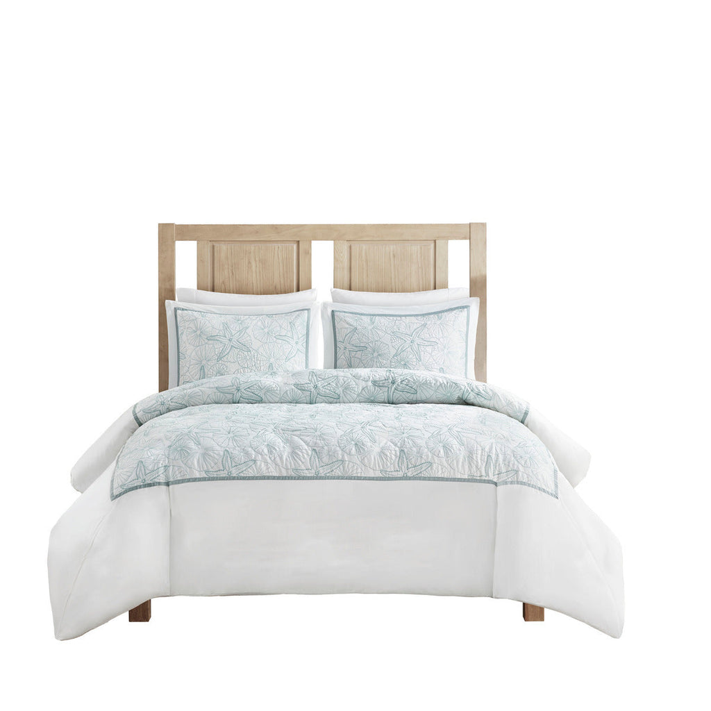Duvet Cover Mini Set White Full/Queen