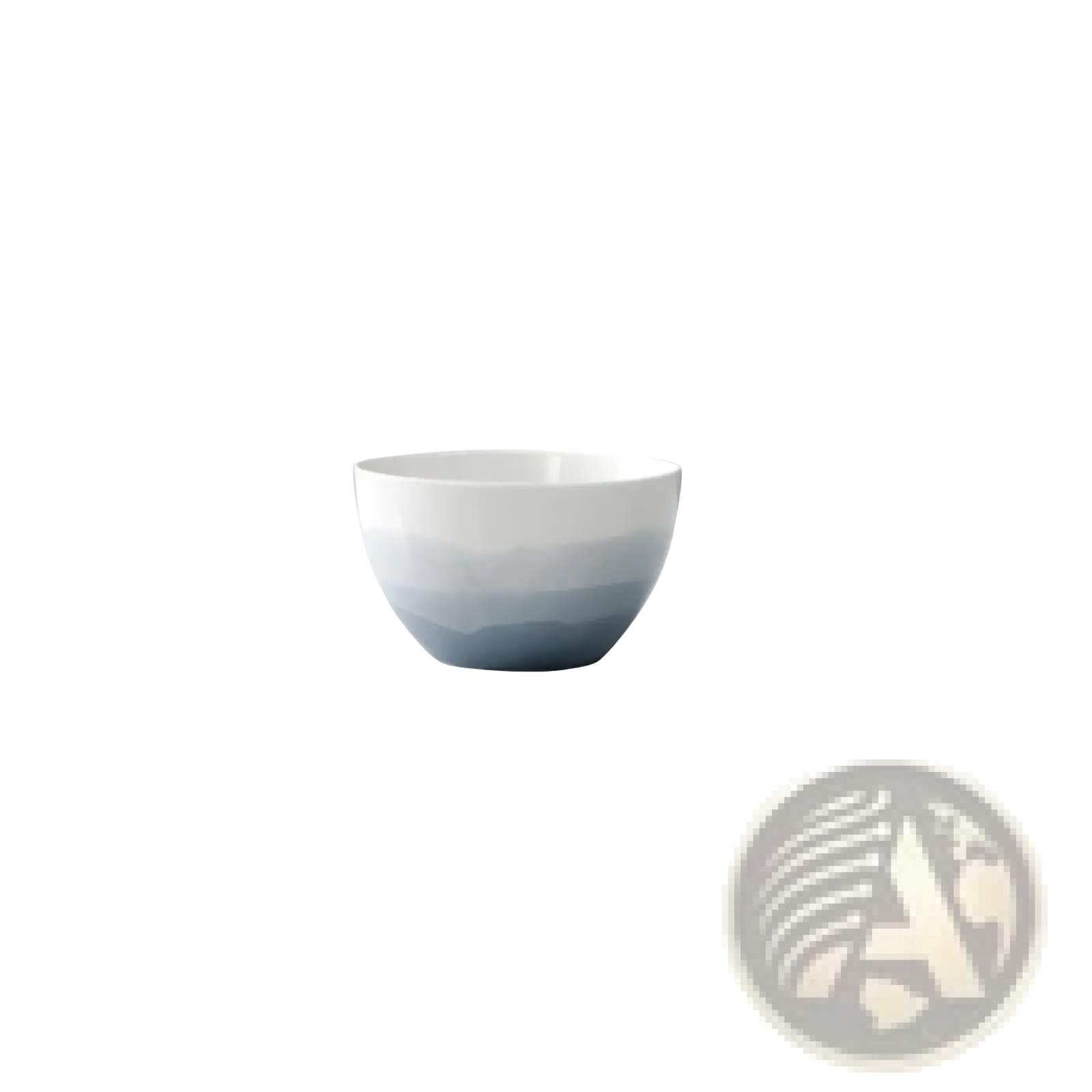 Ceramic Gradient Blue Steak Plate and Bowl Set