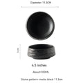 Ceramic Stone Pattern Deep Plate Japanese Tableware