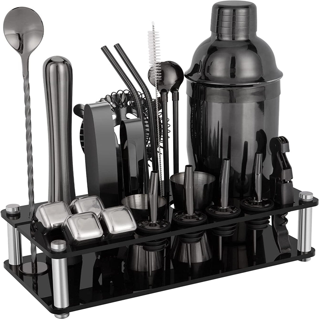 Cocktail Shaker Set Bartender Kit with Acrylic Stand