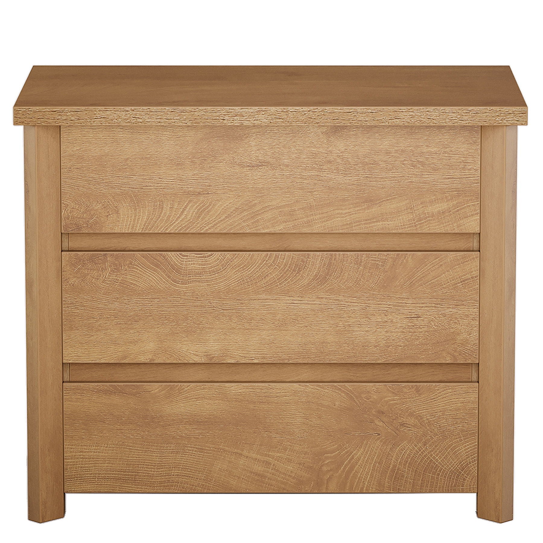 Nightstand With 3 Drawers, Bedside Table, Compact Storage - Brown