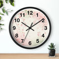 Cherry Blossom Wall Clock – Watercolor Floral Design - Dipaliz