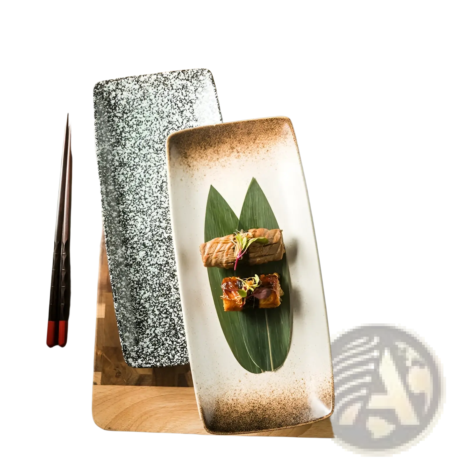 Japanese Ceramic Sushi Plates Rectangular Trays
