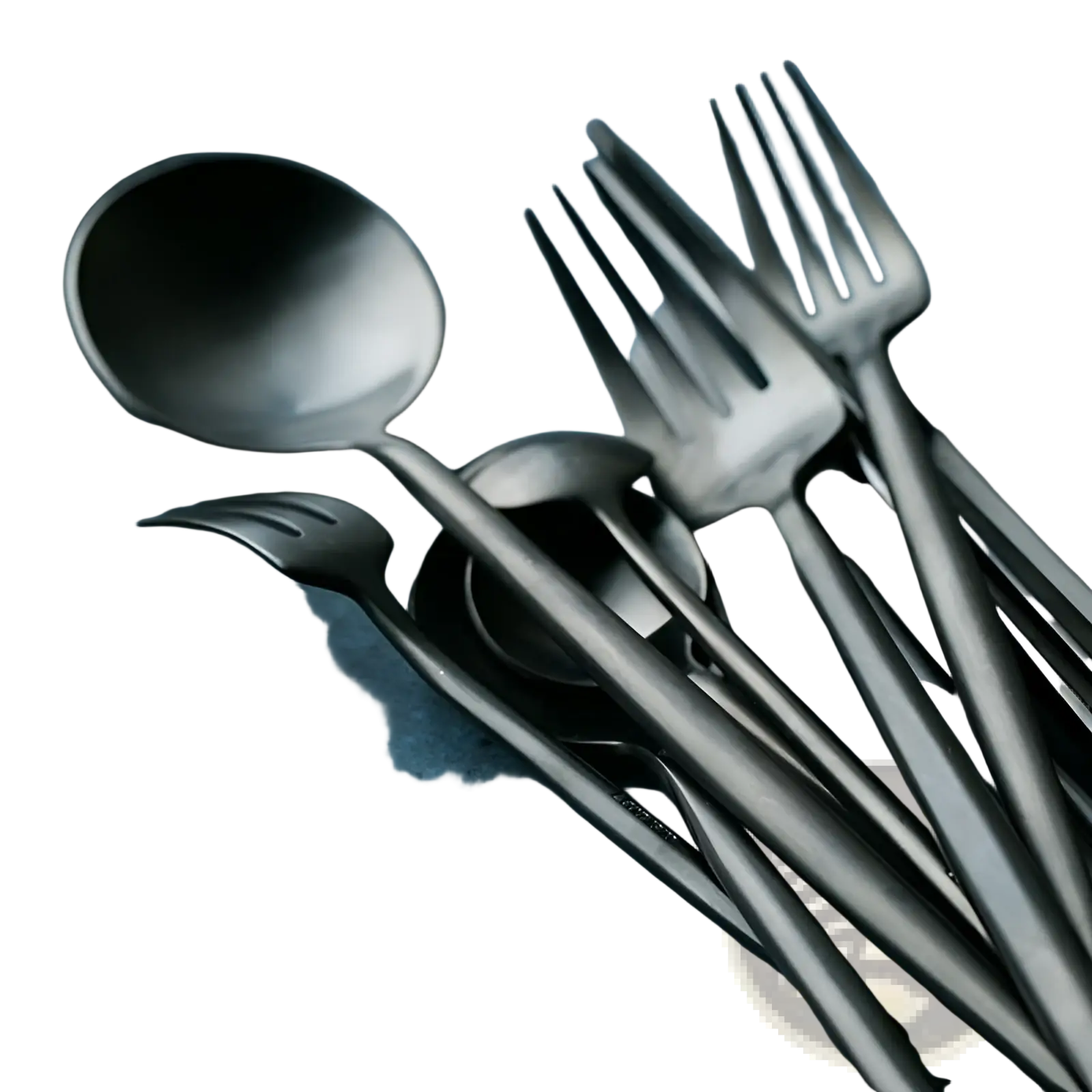 Matte Black Stainless Steel Cutlery 60 Piece Tableware Set