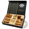 Rose Gold Stainless Steel Cutlery Set 24 Pieces