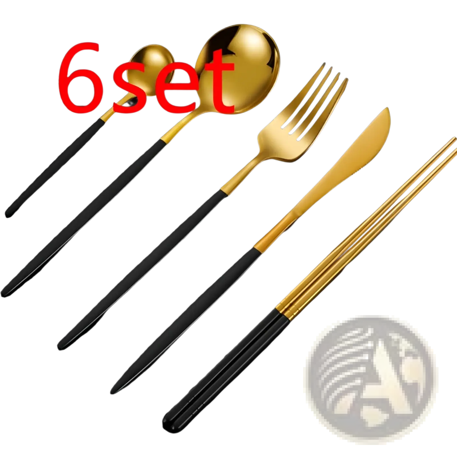 Stainless Steel Cutlery Set with Chopsticks 5pc