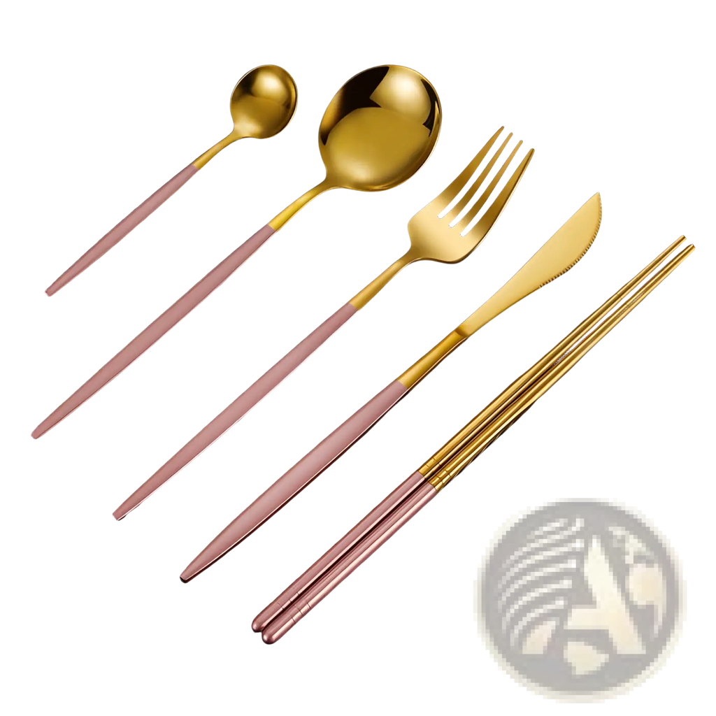 Stainless Steel Cutlery Set with Chopsticks 5pc