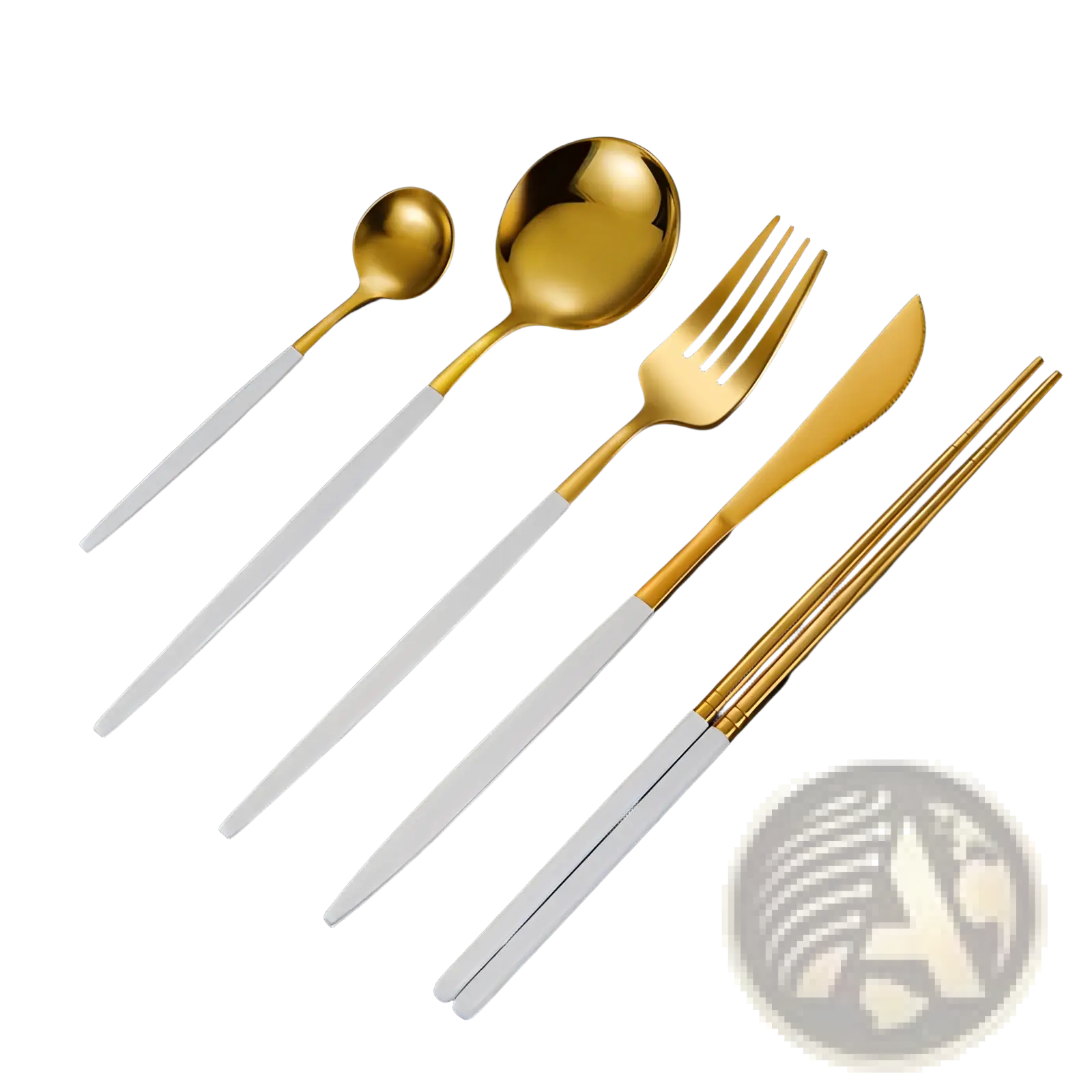 Stainless Steel Cutlery Set with Chopsticks 5pc