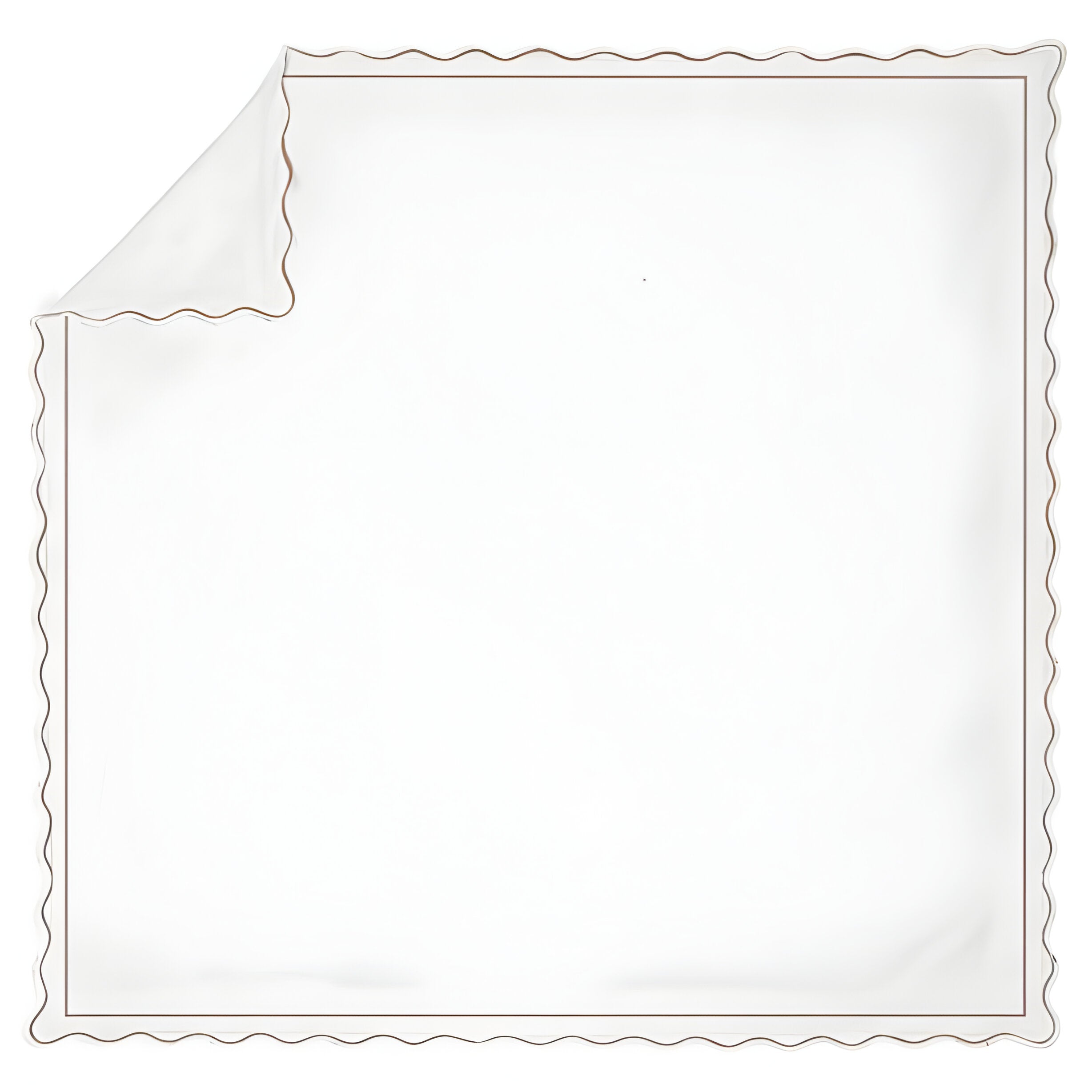 400TC Cotton Scallop Embroidery & Border Sateen Solid Duvet Cover Set