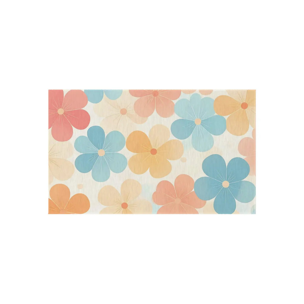 Dipaliz Blossom Haven Outdoor Rug Creamy Backdrop Chenille