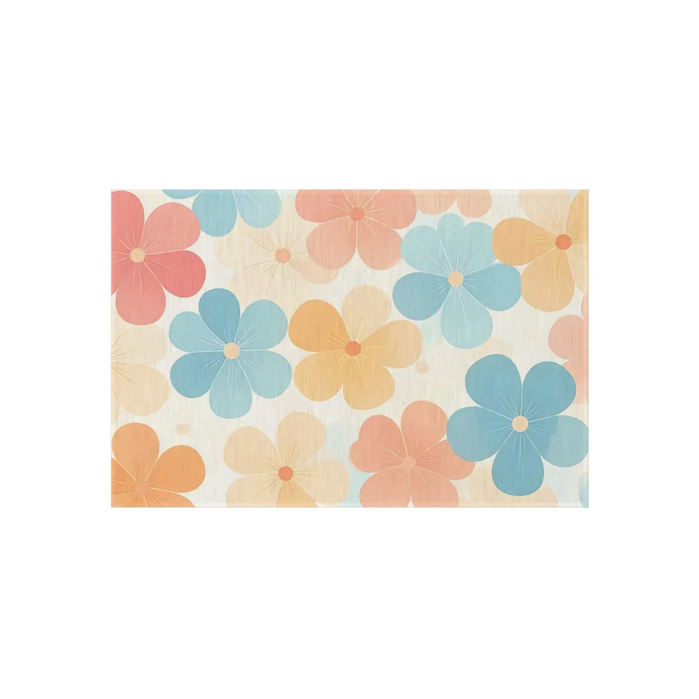 Dipaliz Blossom Haven Outdoor Rug Creamy Backdrop Chenille