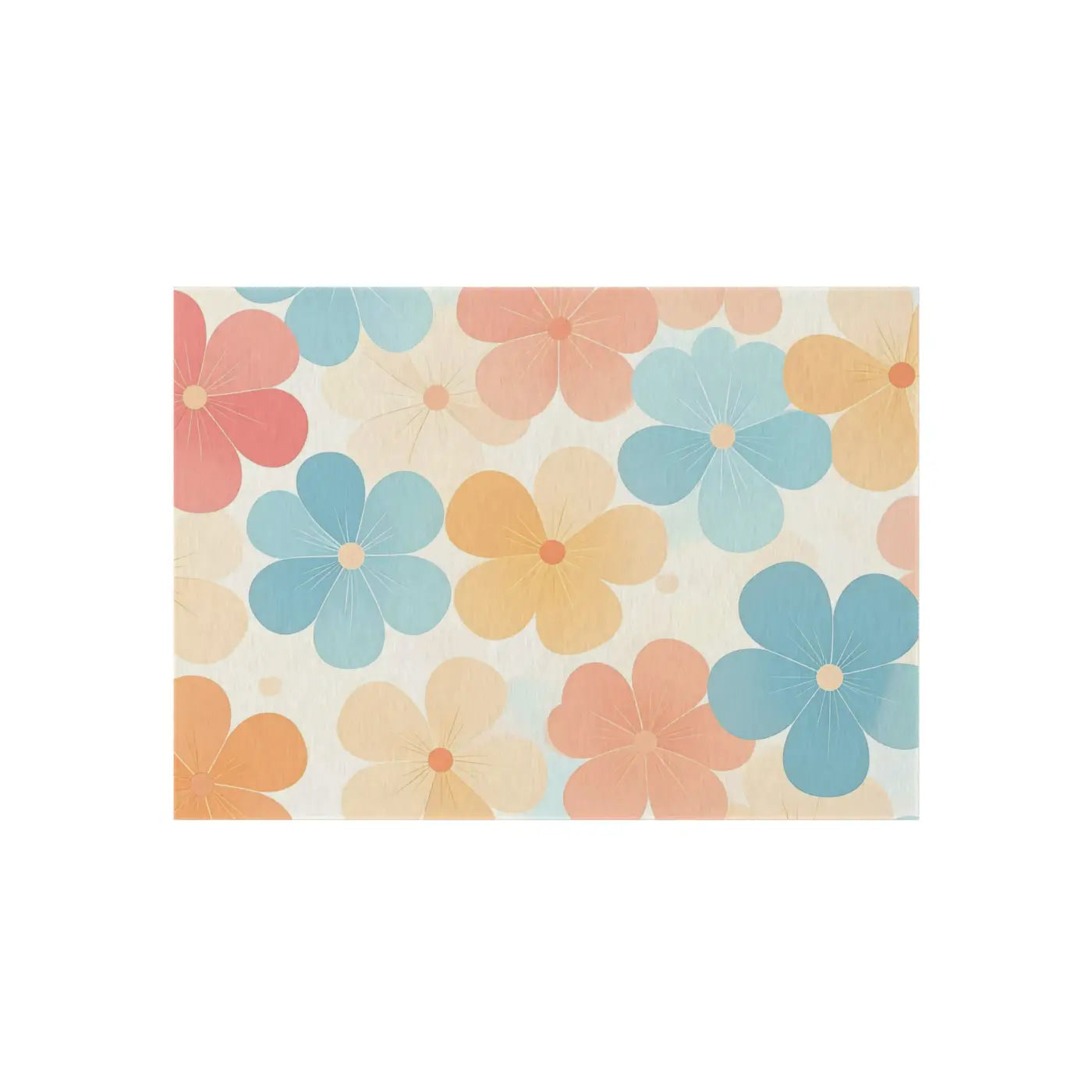 Dipaliz Blossom Haven Outdoor Rug Creamy Backdrop Chenille