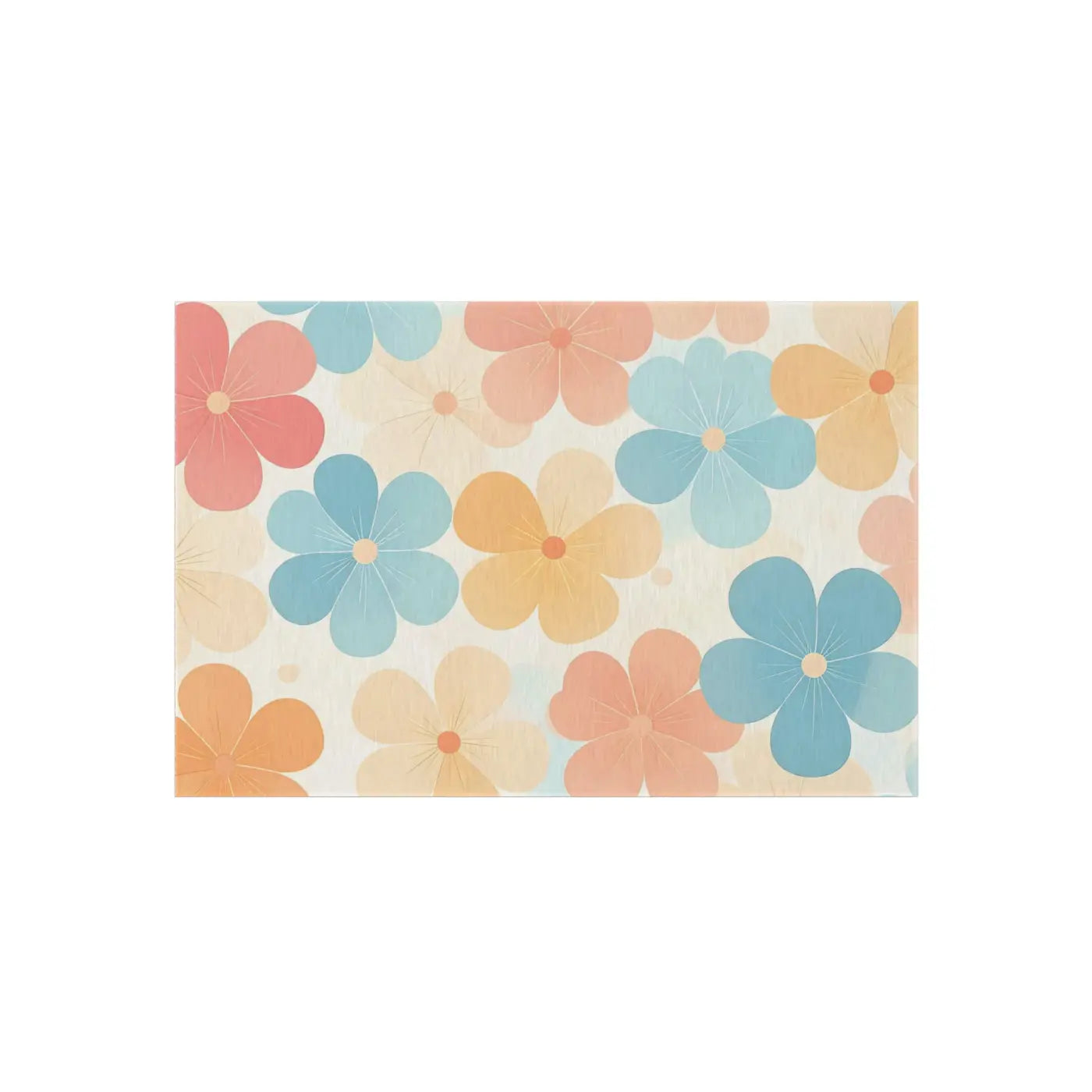 Dipaliz Blossom Haven Outdoor Rug Creamy Backdrop Chenille